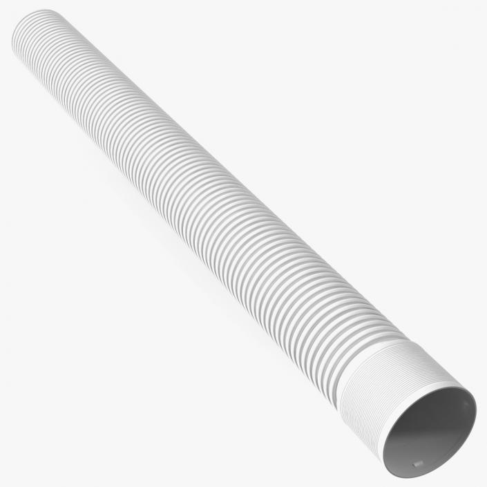 Flexible Pipe White 60cm 3D model