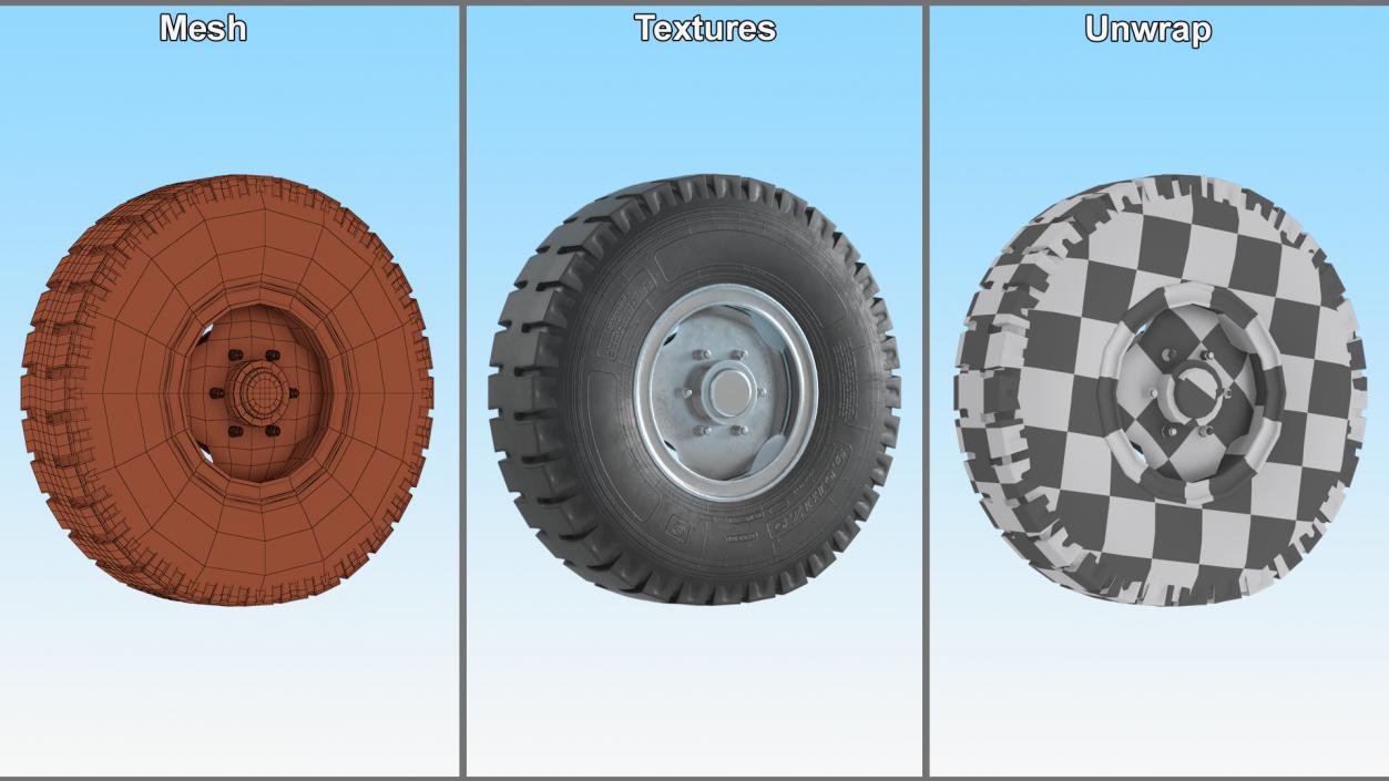 3D Wheel for Heavy Duty Applications model