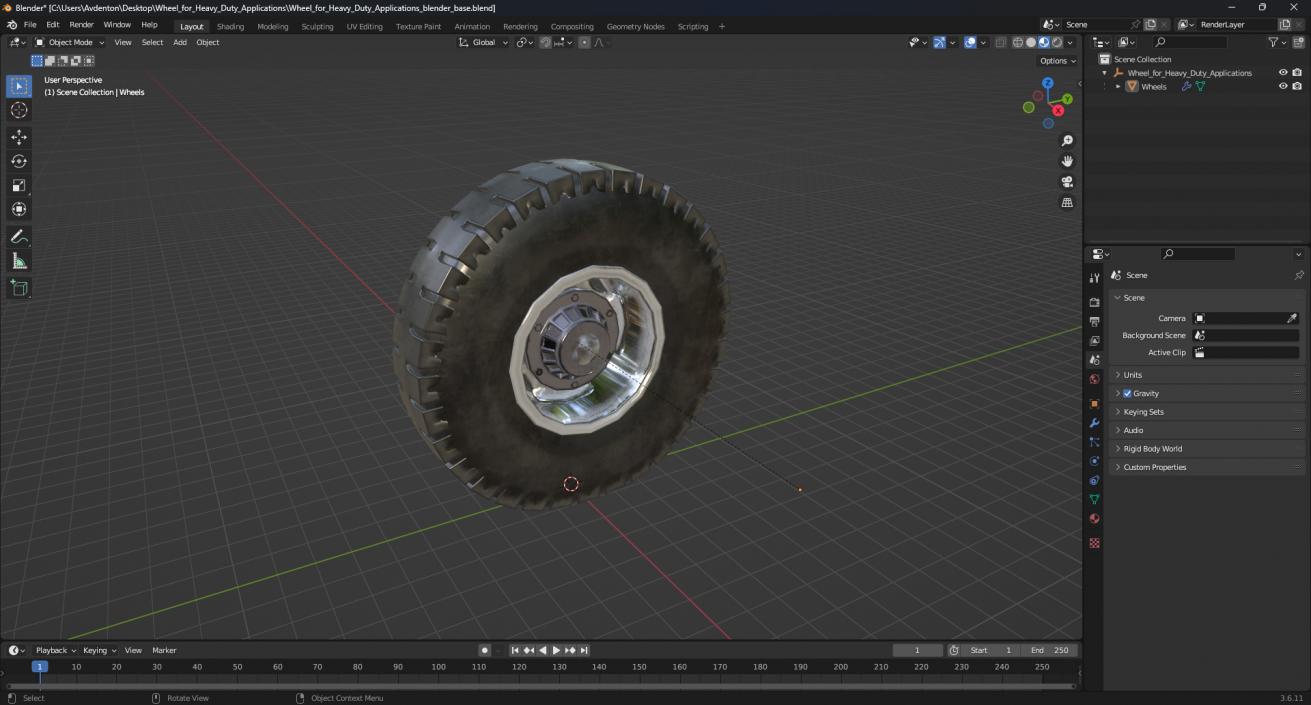 3D Wheel for Heavy Duty Applications model