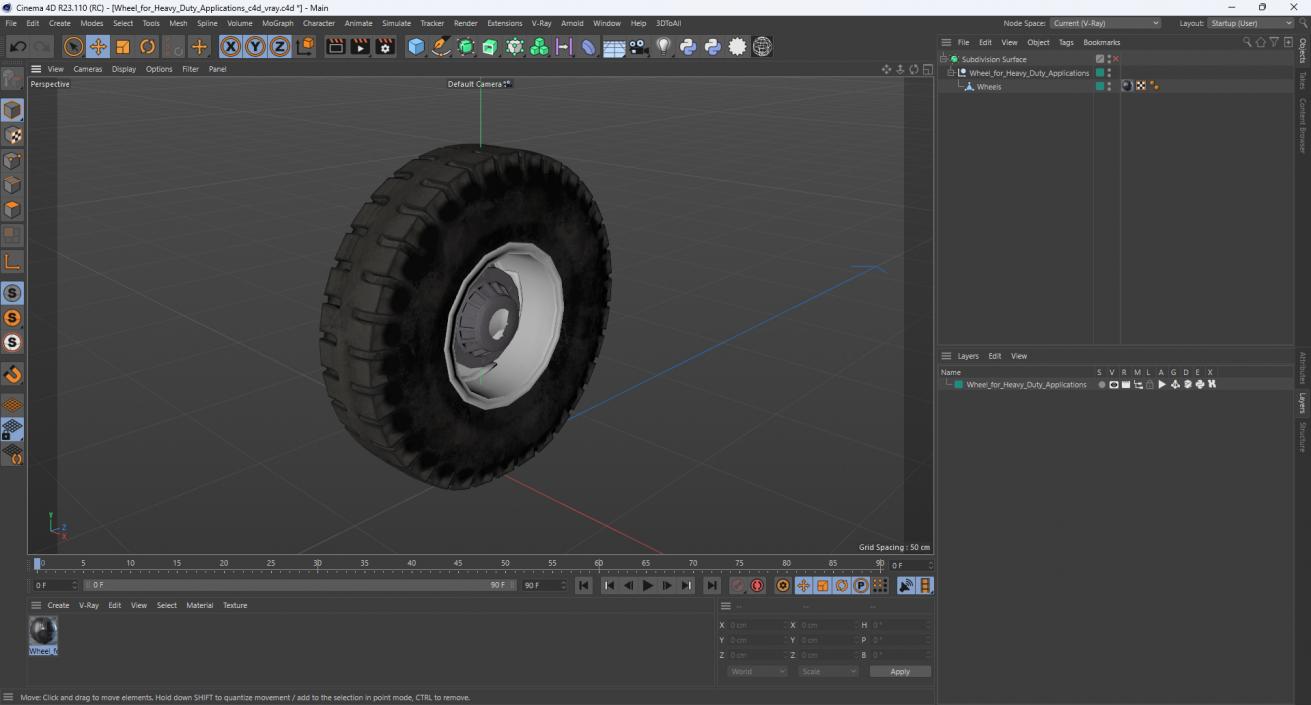 3D Wheel for Heavy Duty Applications model