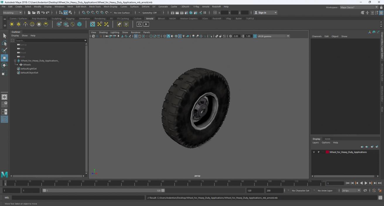 3D Wheel for Heavy Duty Applications model