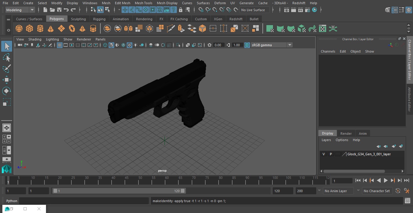 3D model Glock G34 Gen 3