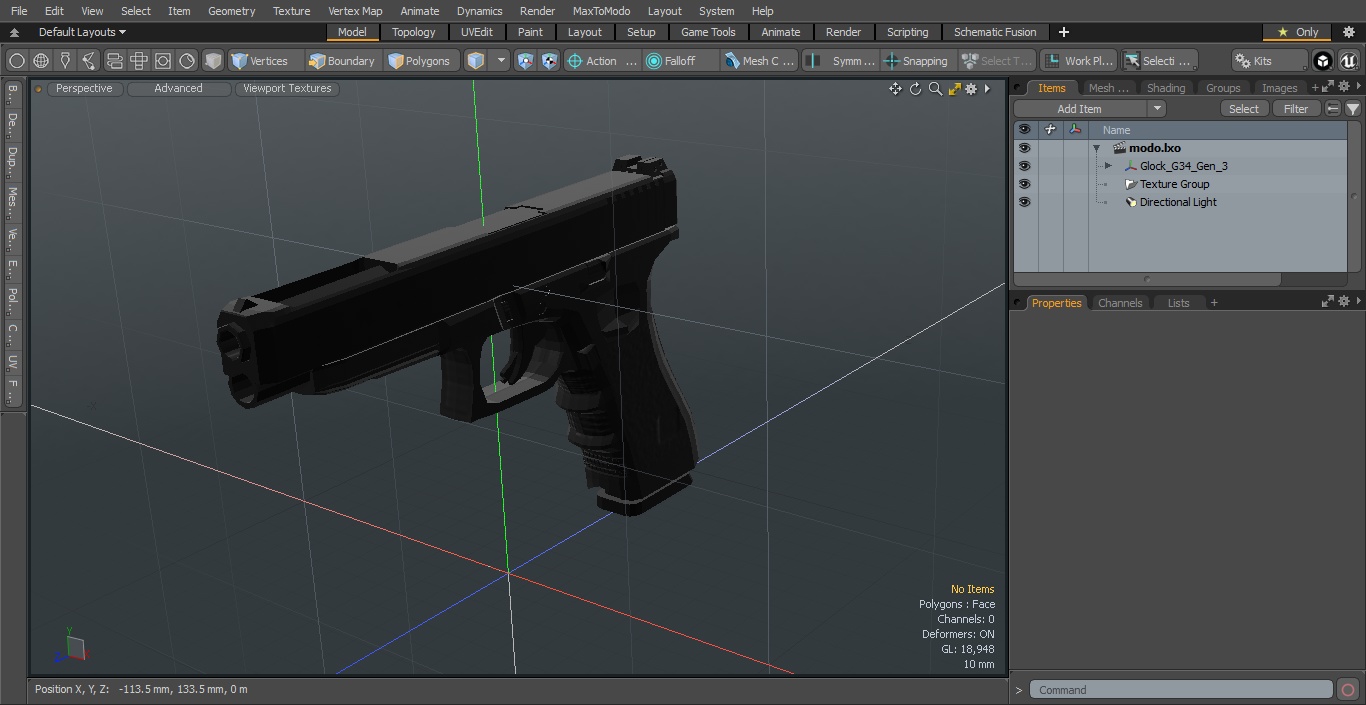 3D model Glock G34 Gen 3