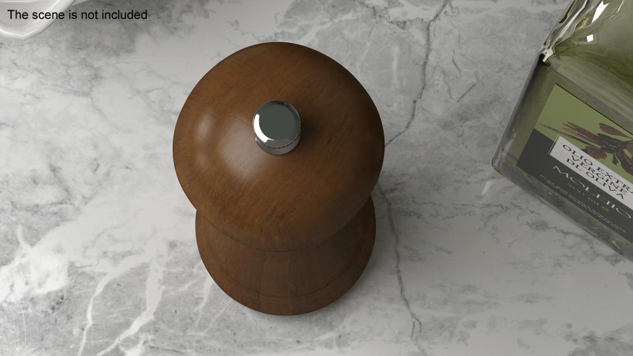 3D Wooden Pepper or Salt Mill