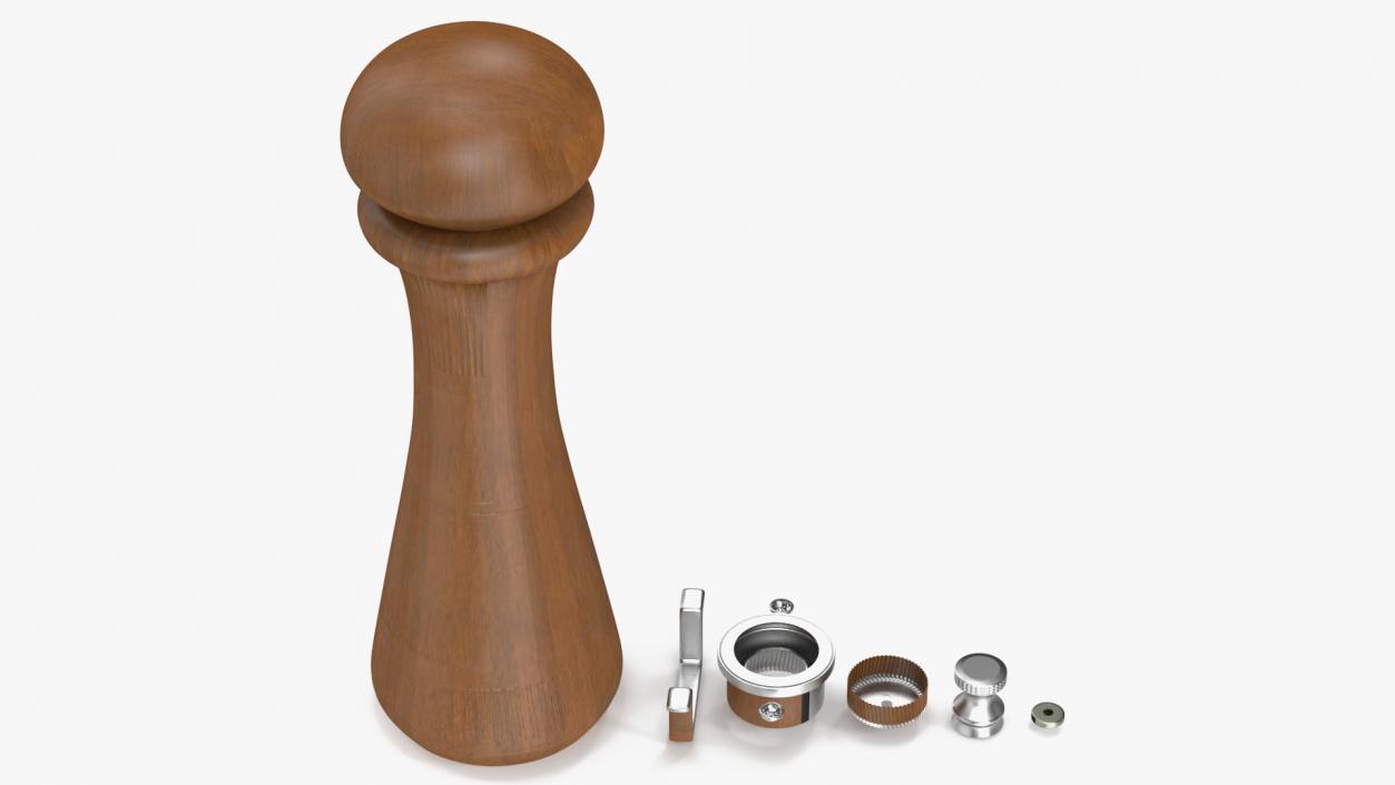 3D Wooden Pepper or Salt Mill