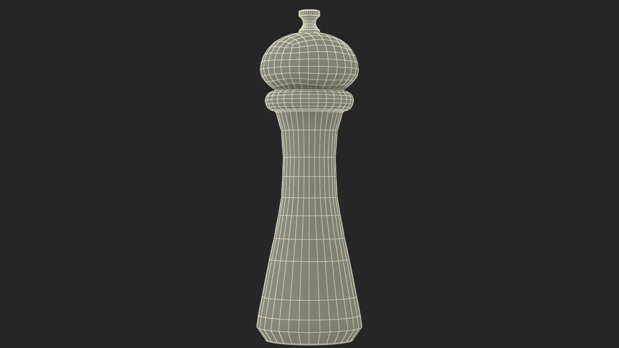 3D Wooden Pepper or Salt Mill