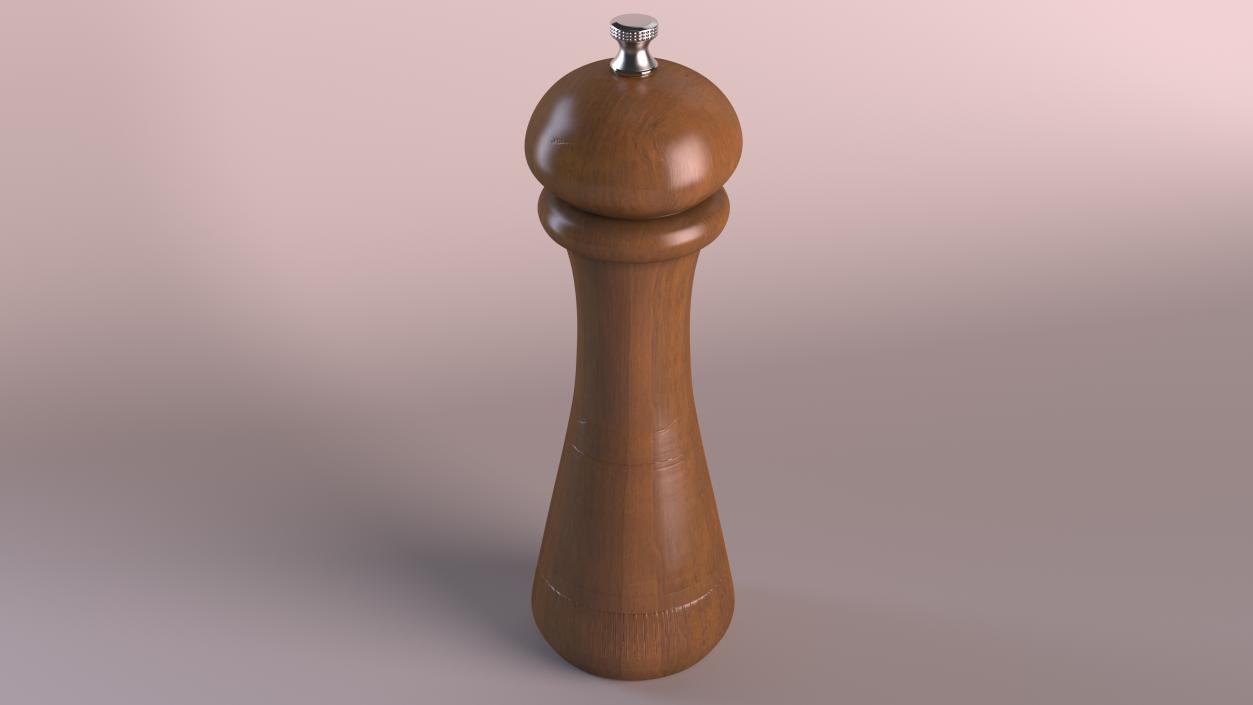 3D Wooden Pepper or Salt Mill