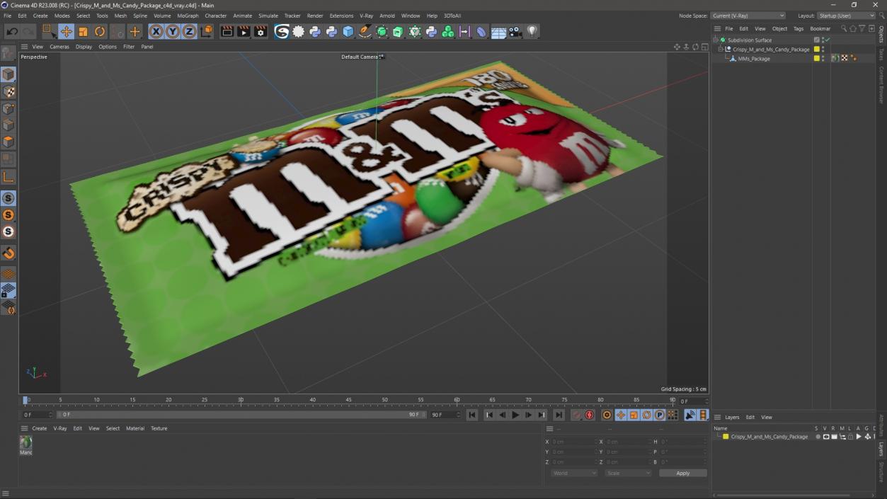 Crispy M and Ms Candy Package 3D model