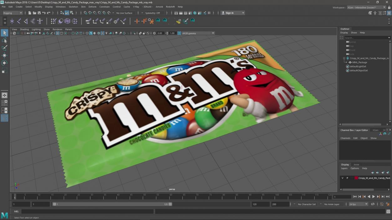 Crispy M and Ms Candy Package 3D model