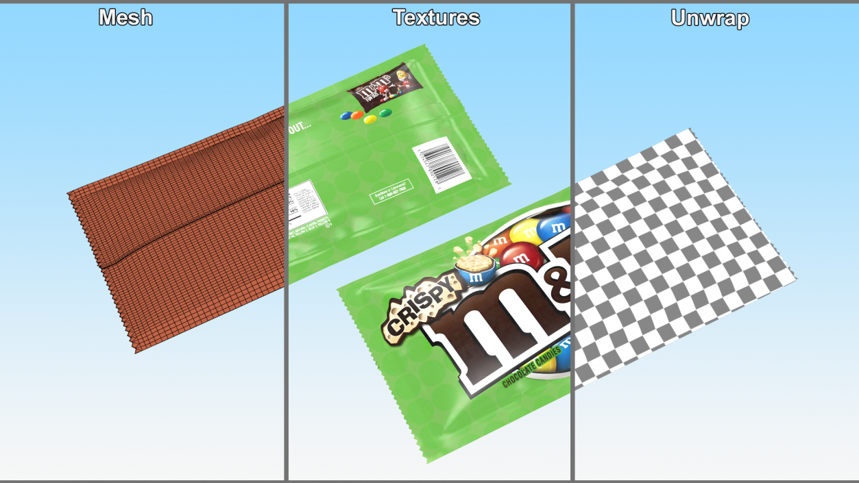 Crispy M and Ms Candy Package 3D model