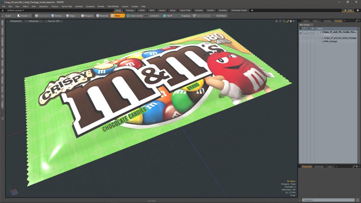 Crispy M and Ms Candy Package 3D model