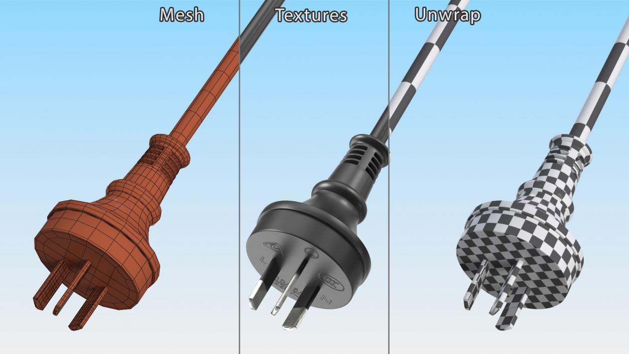 Rigged Electric Plugs Collection 2 3D model