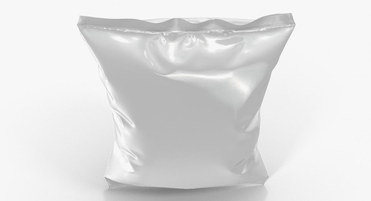 White Blank Plastic foil Food Package 3D