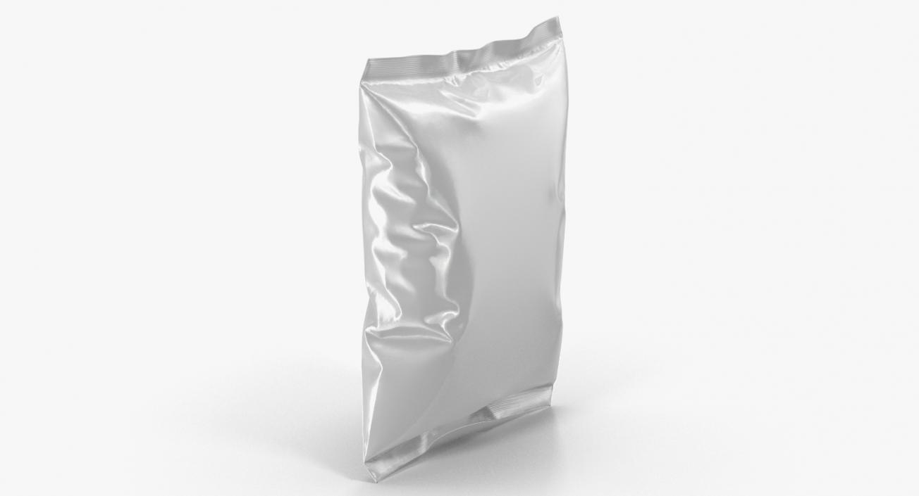 White Blank Plastic foil Food Package 3D