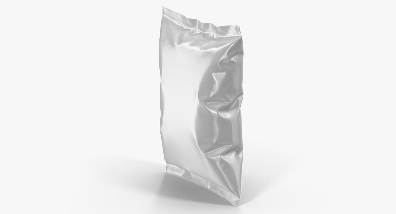 White Blank Plastic foil Food Package 3D