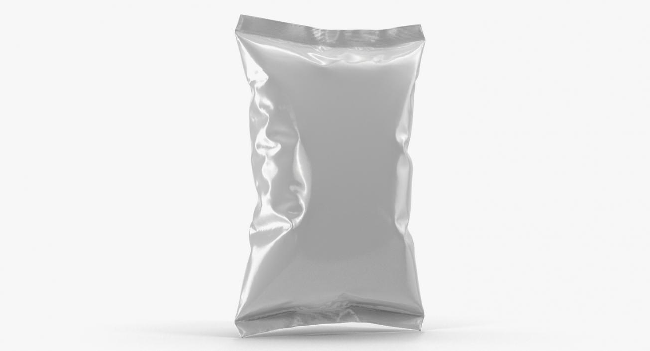 White Blank Plastic foil Food Package 3D