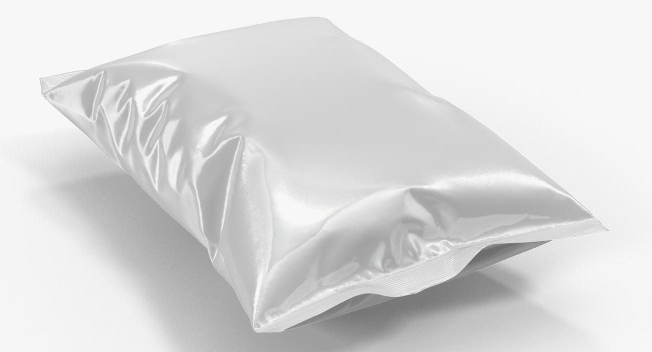 White Blank Plastic foil Food Package 3D