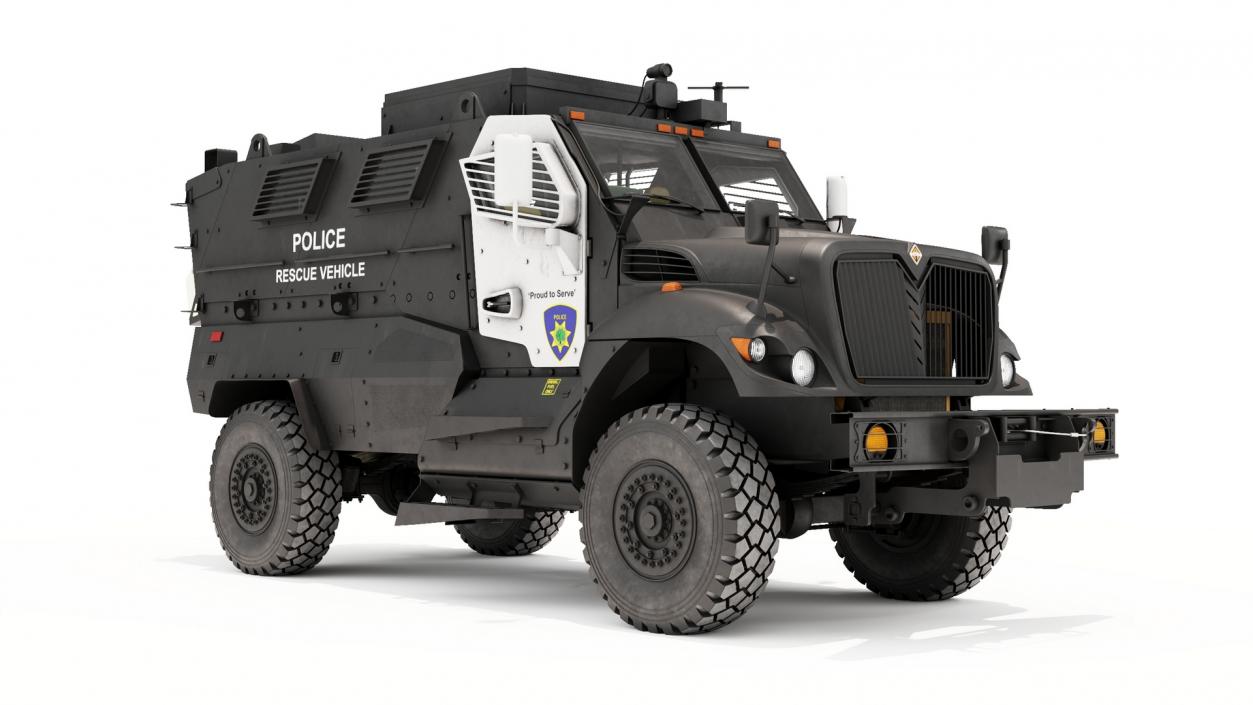 3D model Armored Police Rescue Vehicle Black