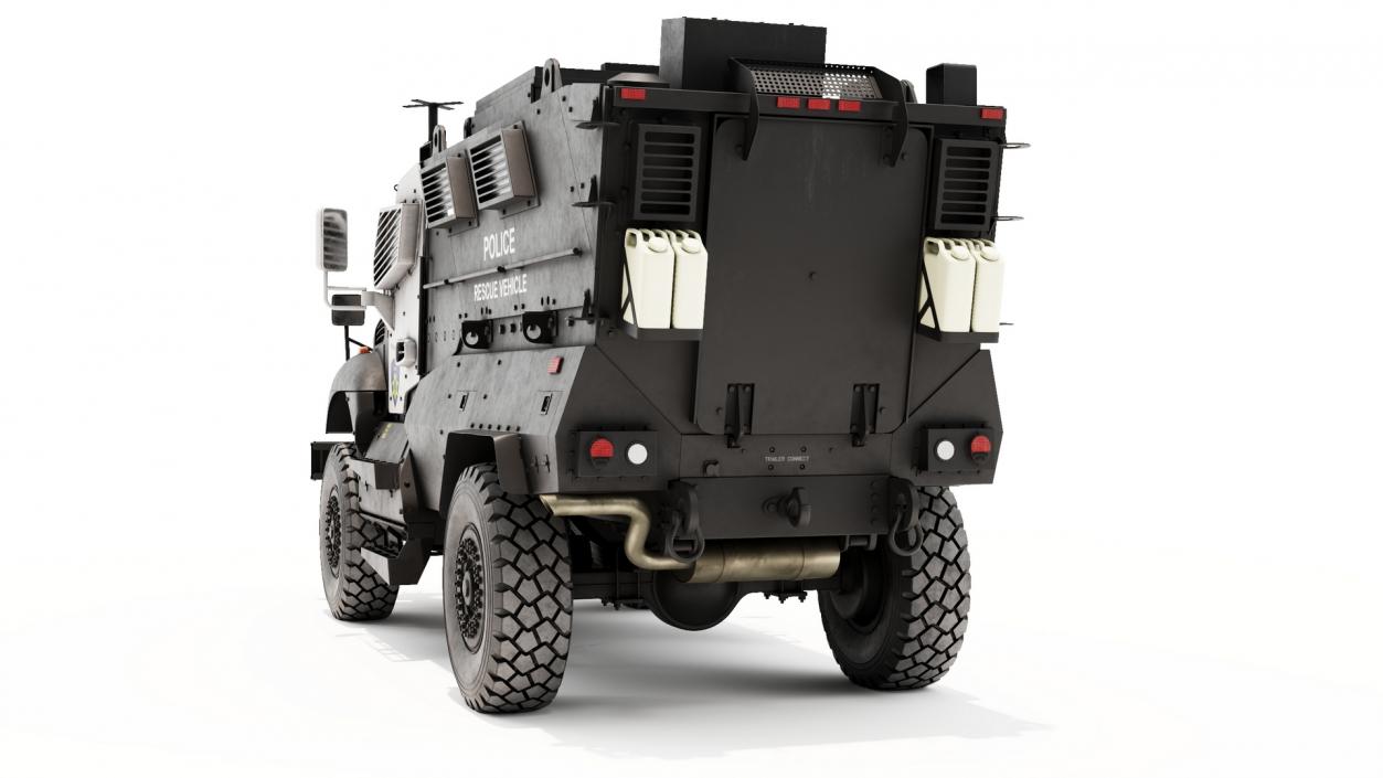 3D model Armored Police Rescue Vehicle Black