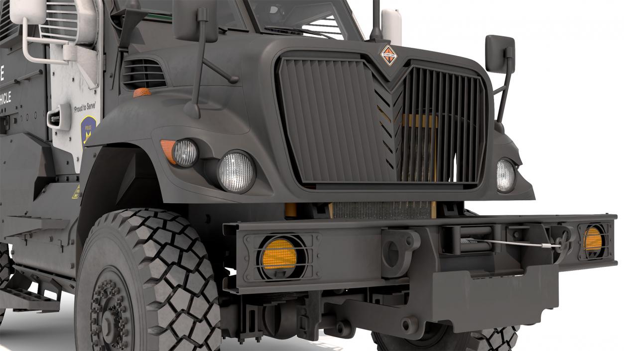 3D model Armored Police Rescue Vehicle Black