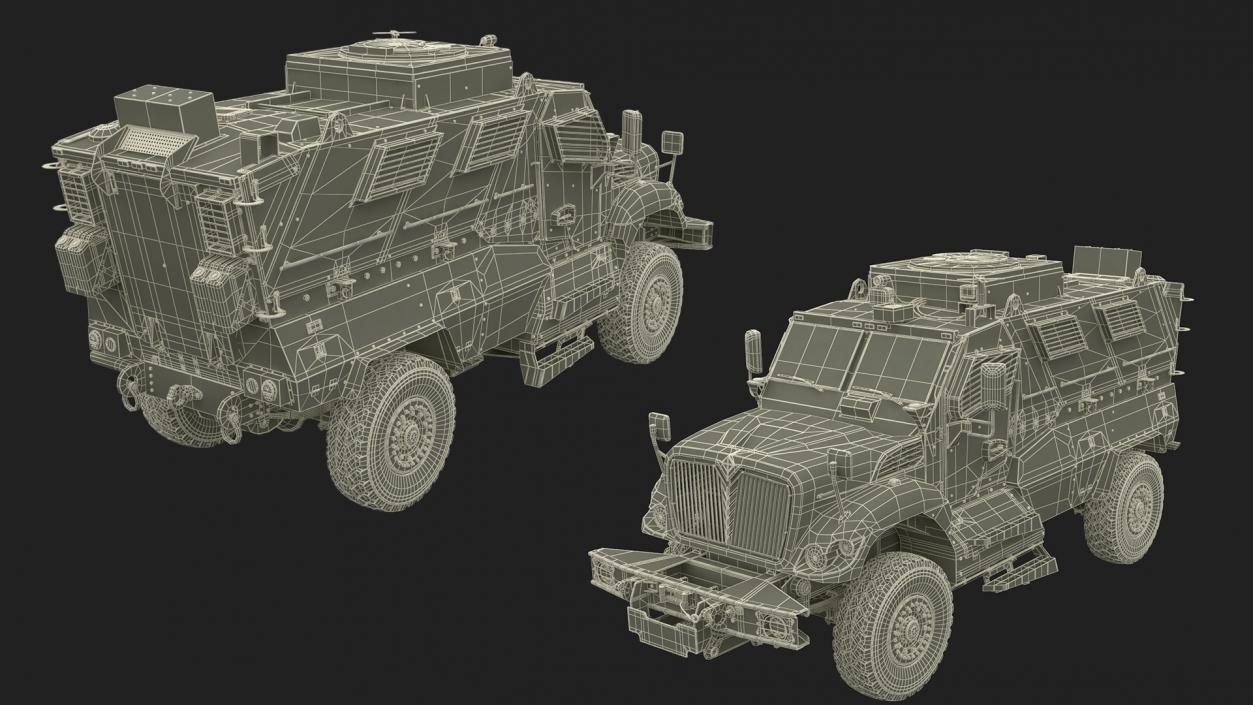 3D model Armored Police Rescue Vehicle Black