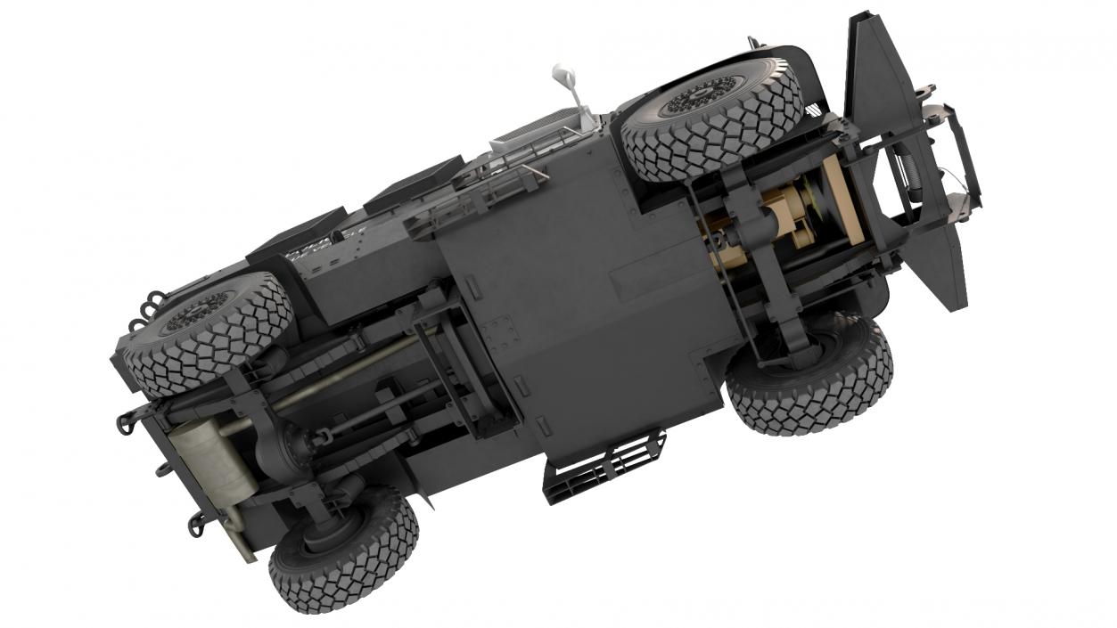 3D model Armored Police Rescue Vehicle Black