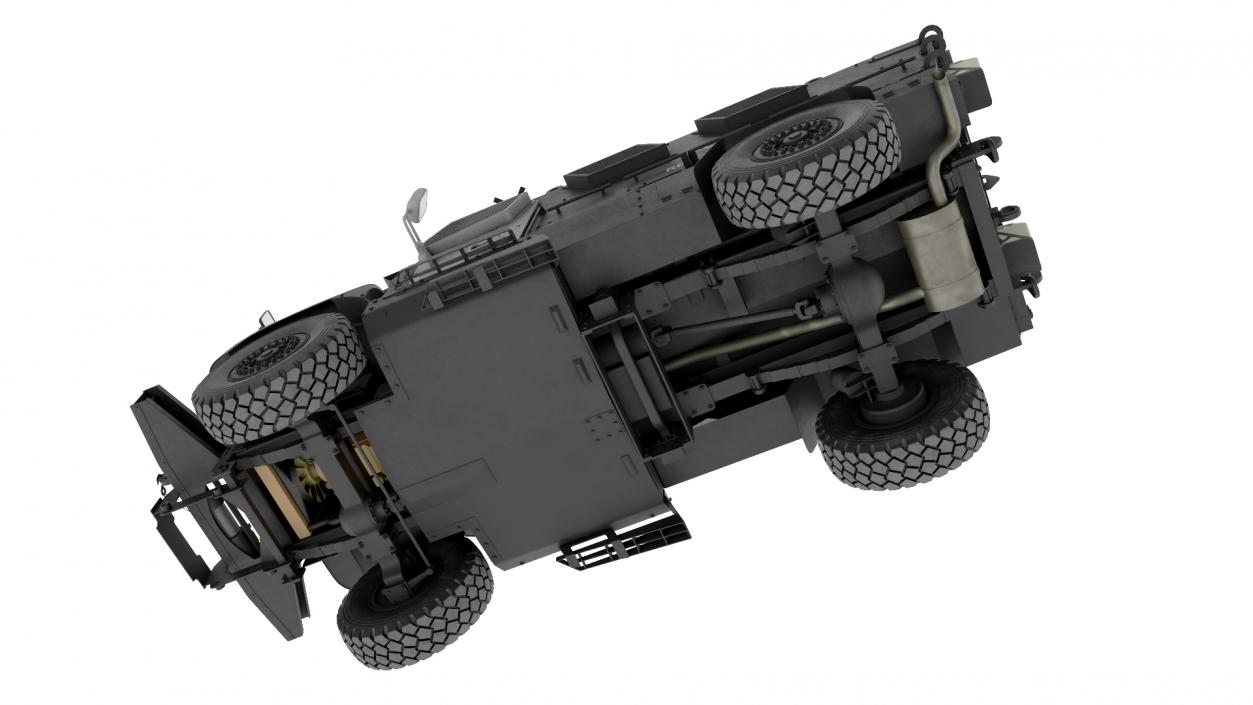 3D model Armored Police Rescue Vehicle Black