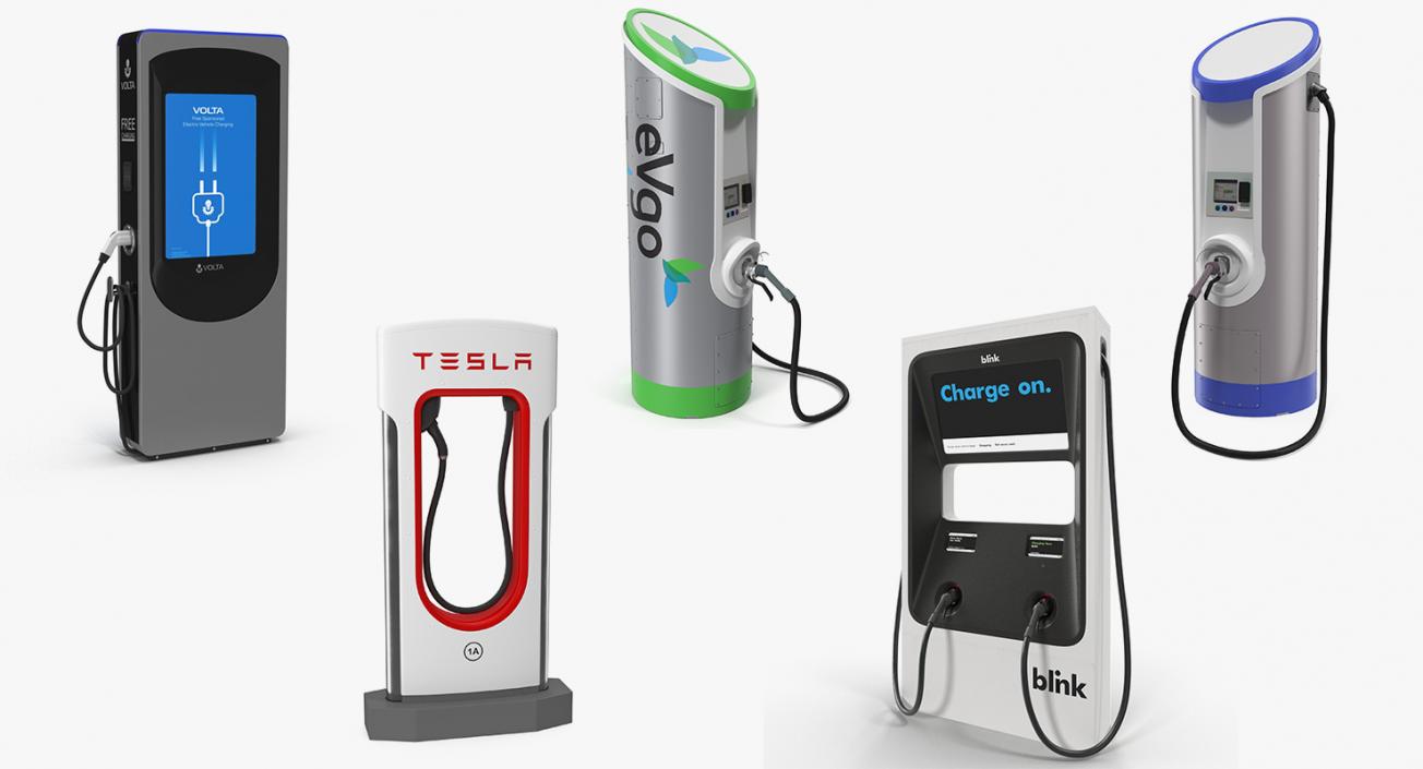 3D Electric Vehicle Chargers Collection 2 model