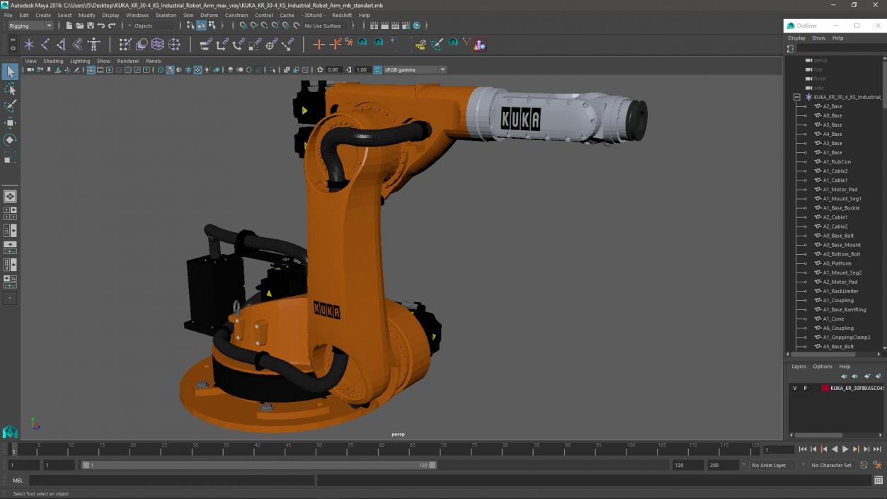 3D KUKA KR 30-4 KS Industrial Robot Arm