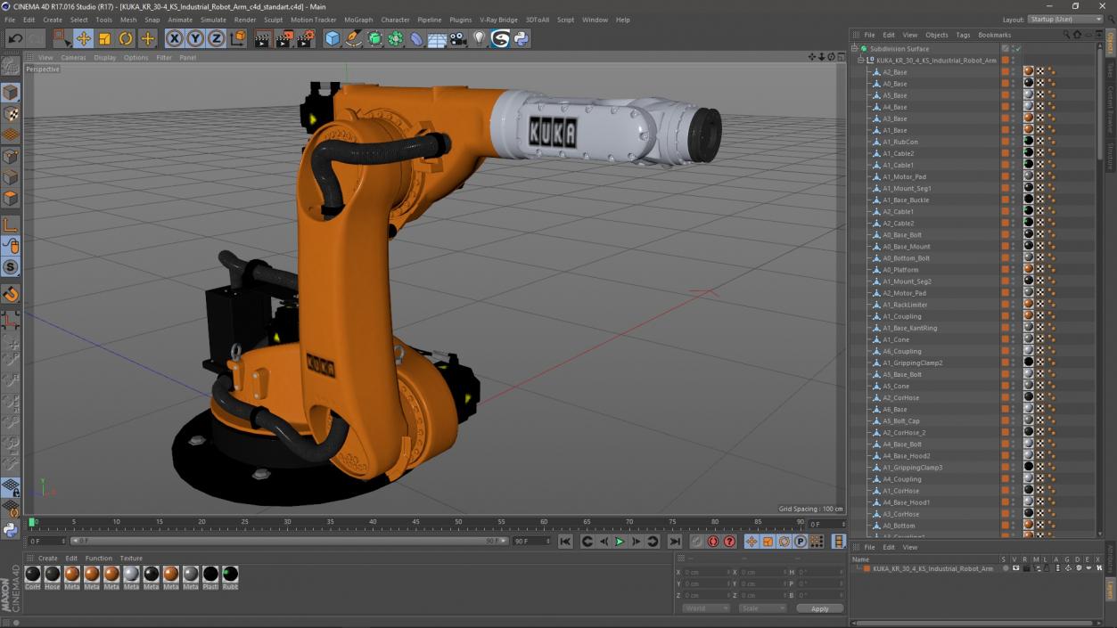 3D KUKA KR 30-4 KS Industrial Robot Arm