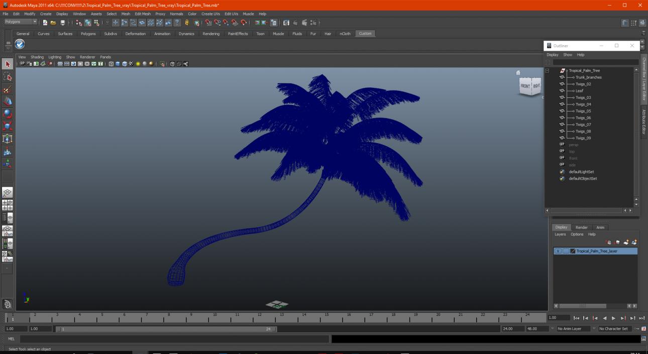 3D Tropical Palm Tree model