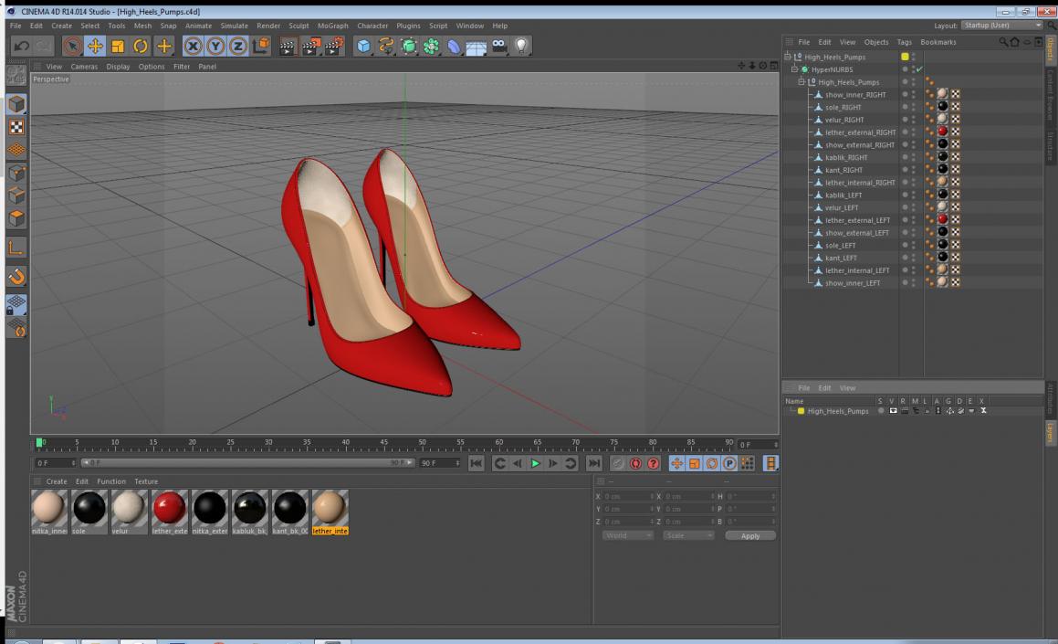 3D High Heels Pumps