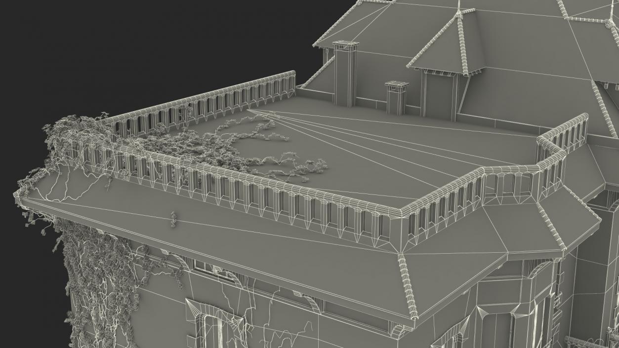 3D Spooky Old Mansion model