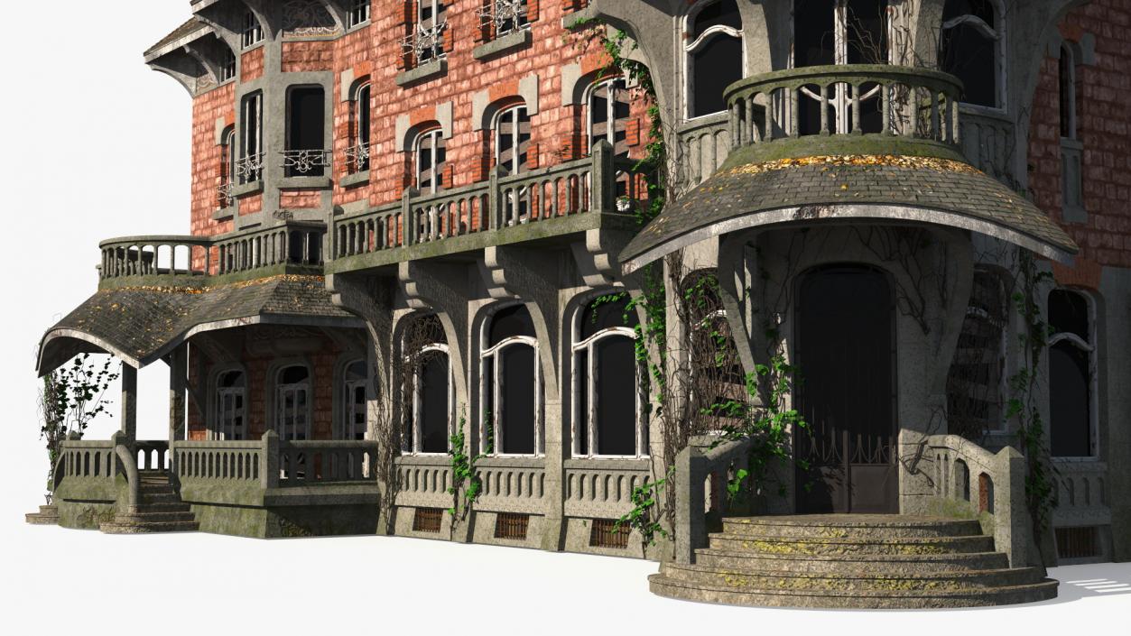 3D Spooky Old Mansion model