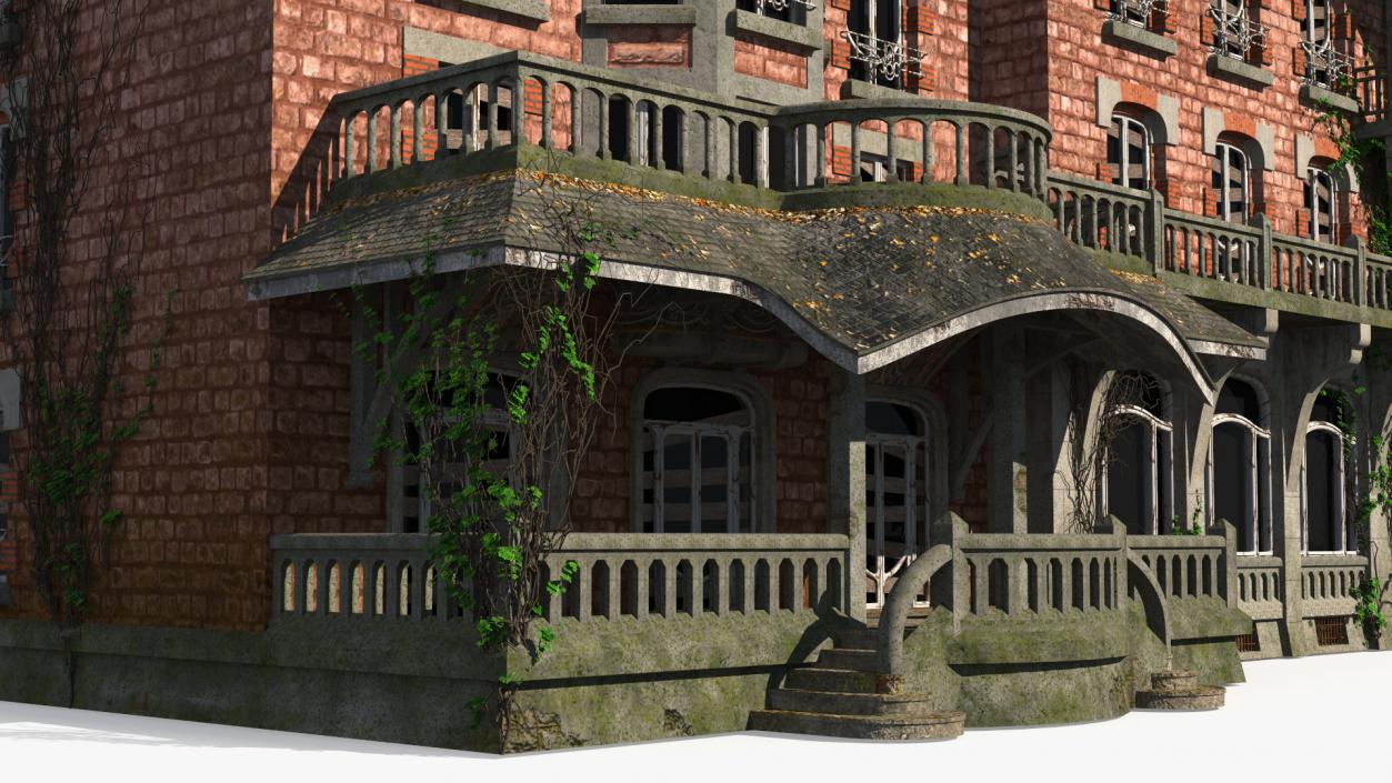 3D Spooky Old Mansion model