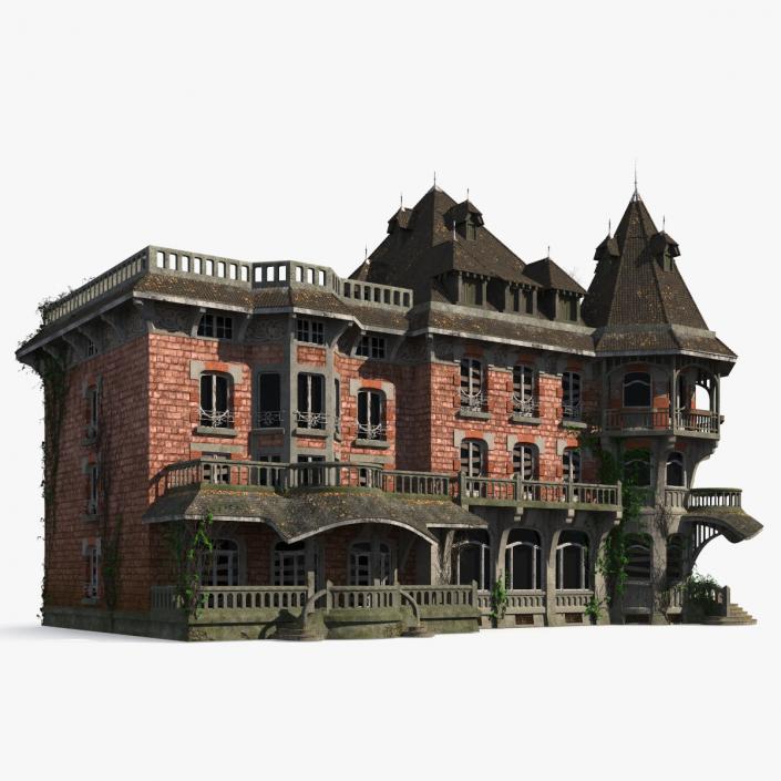 3D Spooky Old Mansion model