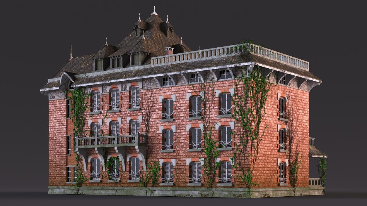 3D Spooky Old Mansion model