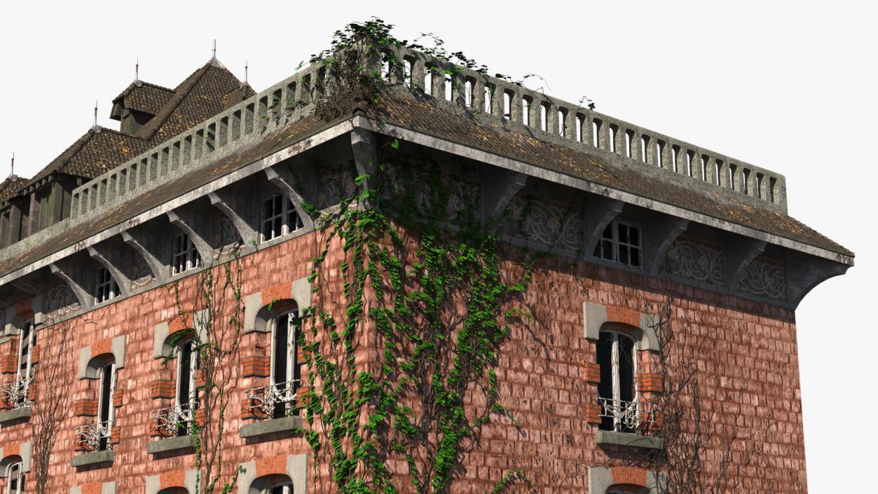 3D Spooky Old Mansion model