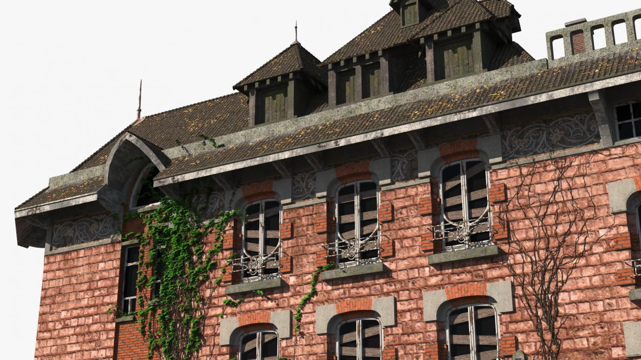 3D Spooky Old Mansion model