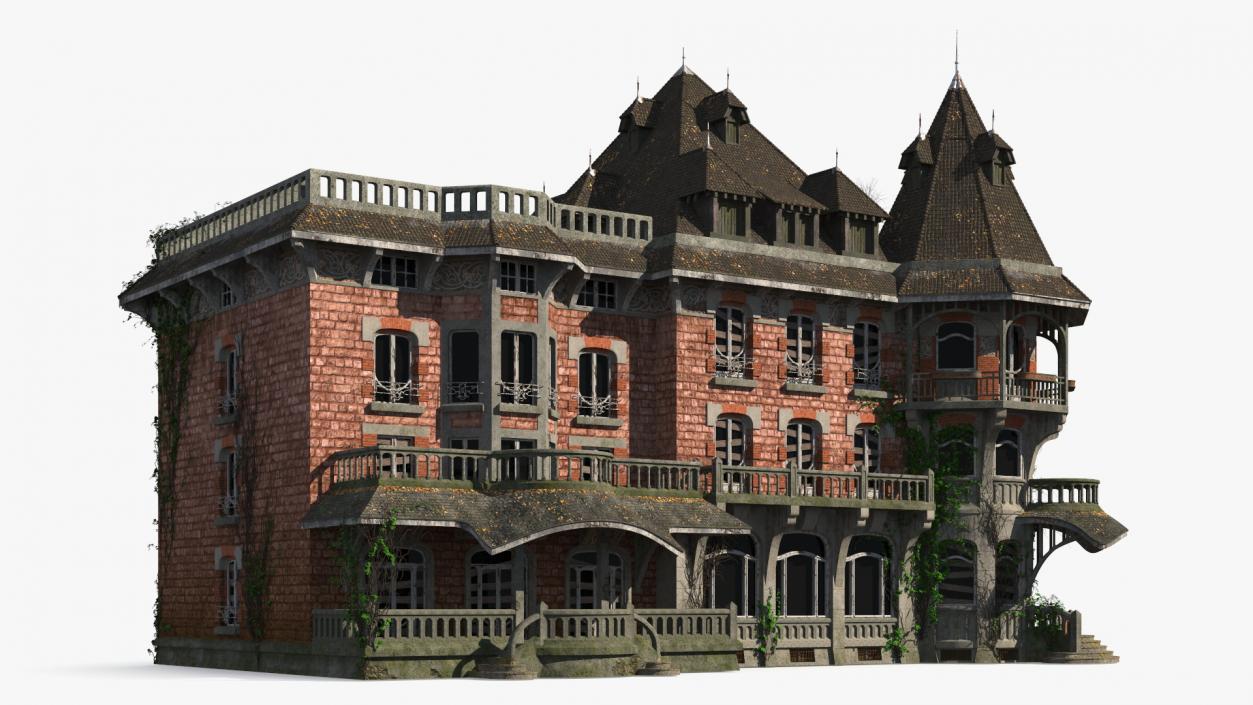 3D Spooky Old Mansion model