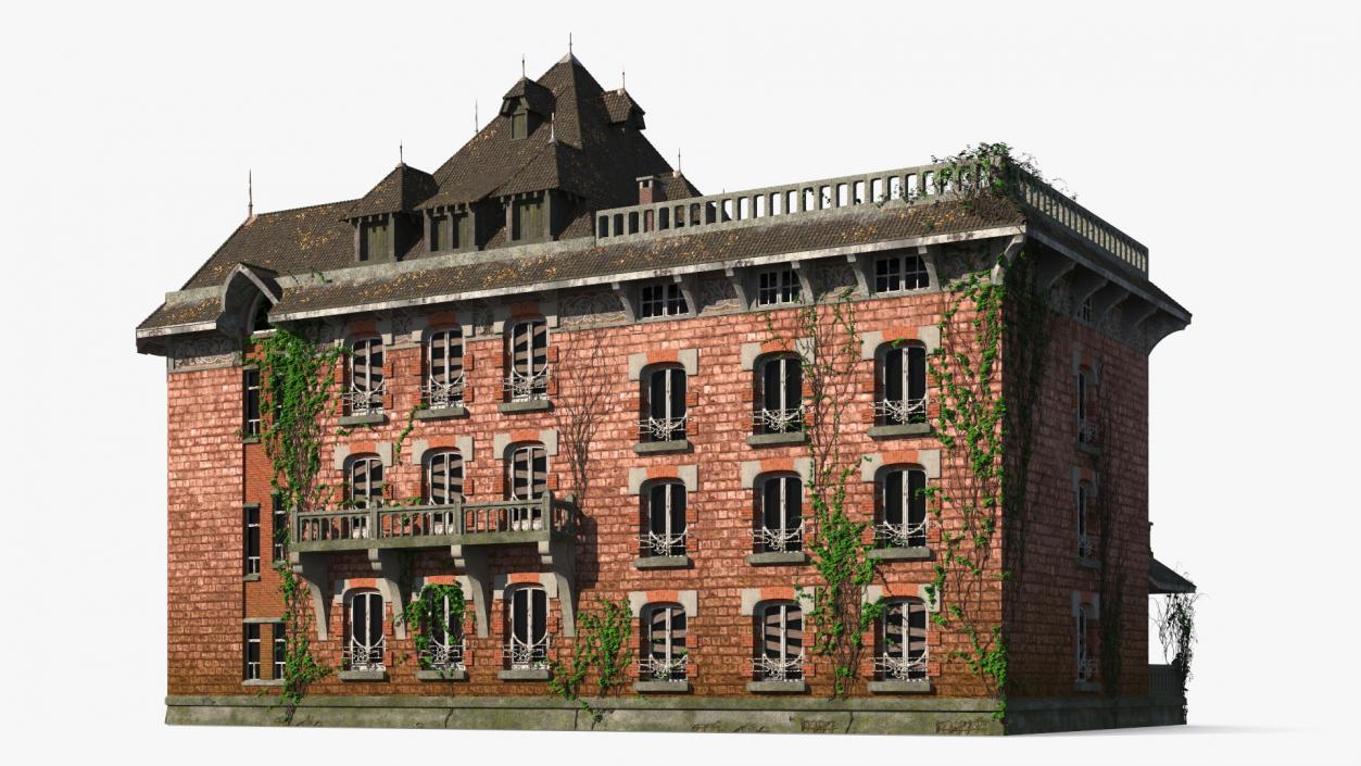 3D Spooky Old Mansion model