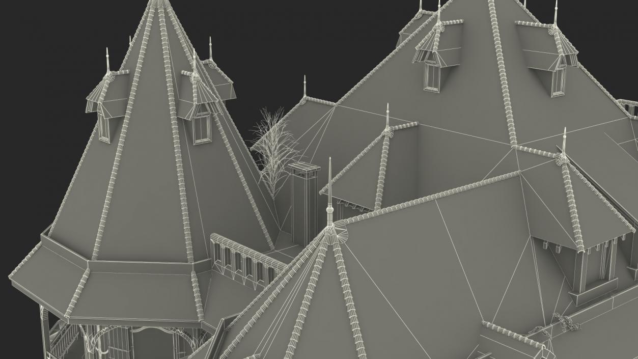 3D Spooky Old Mansion model