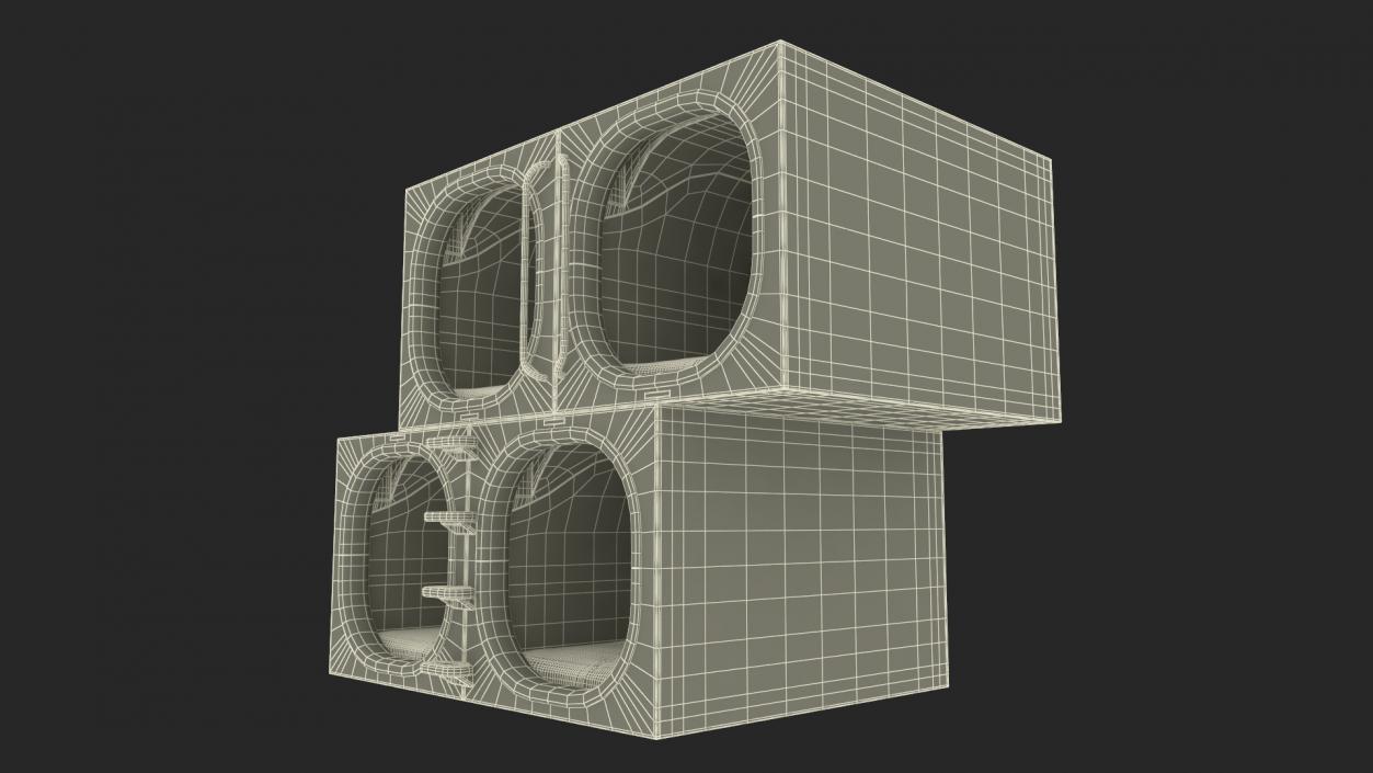 3D model Black Futuristic Capsule Hotel