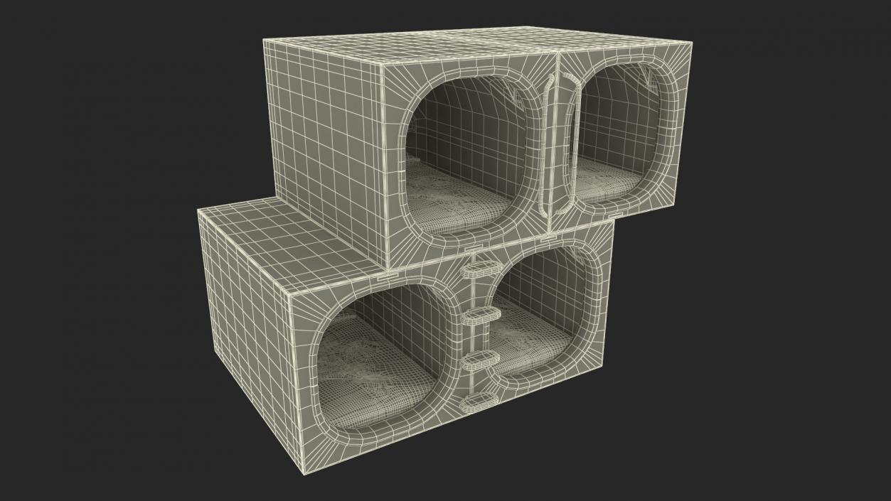 3D model Black Futuristic Capsule Hotel