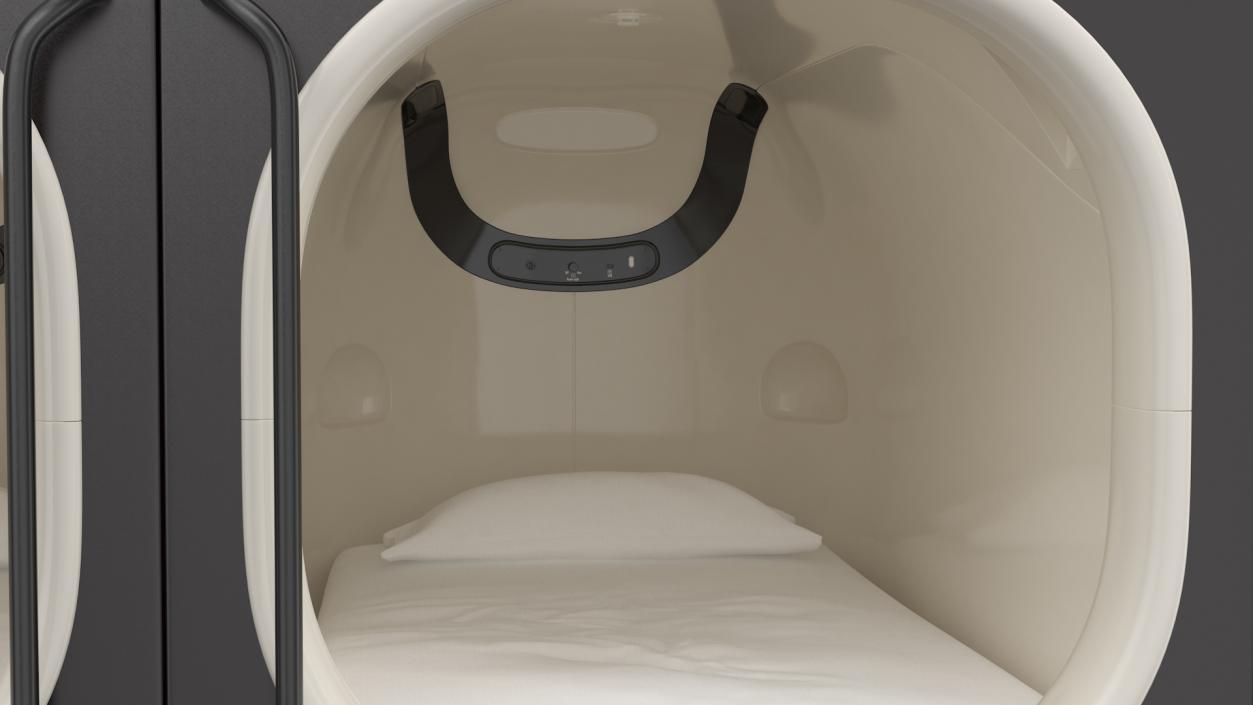 3D model Black Futuristic Capsule Hotel