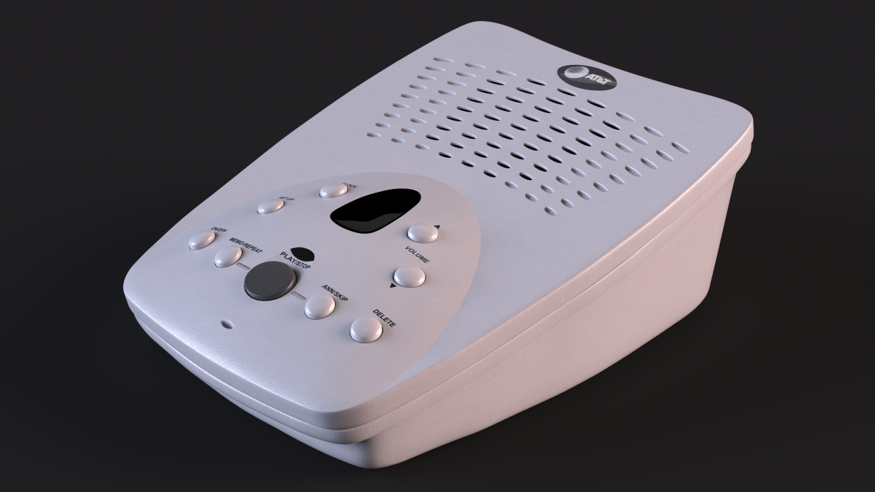 Answering Machine ATT White 3D