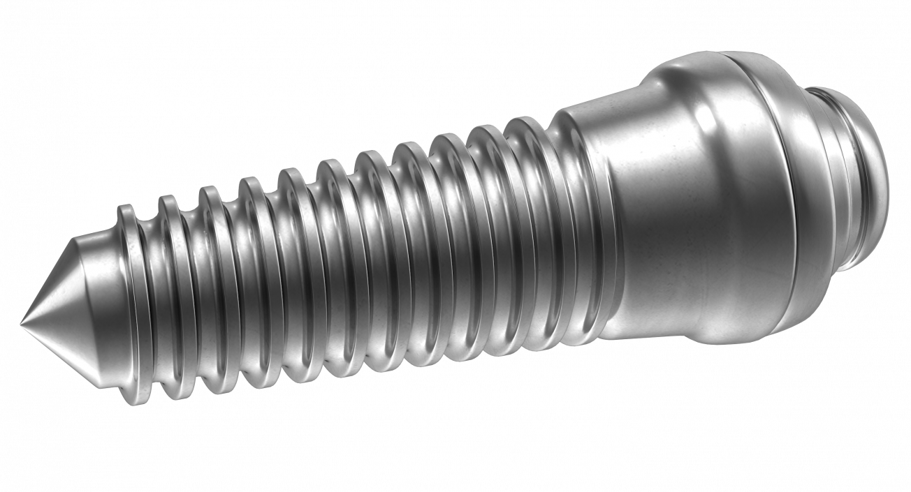 3D Dental Implant Screw and Abutment model