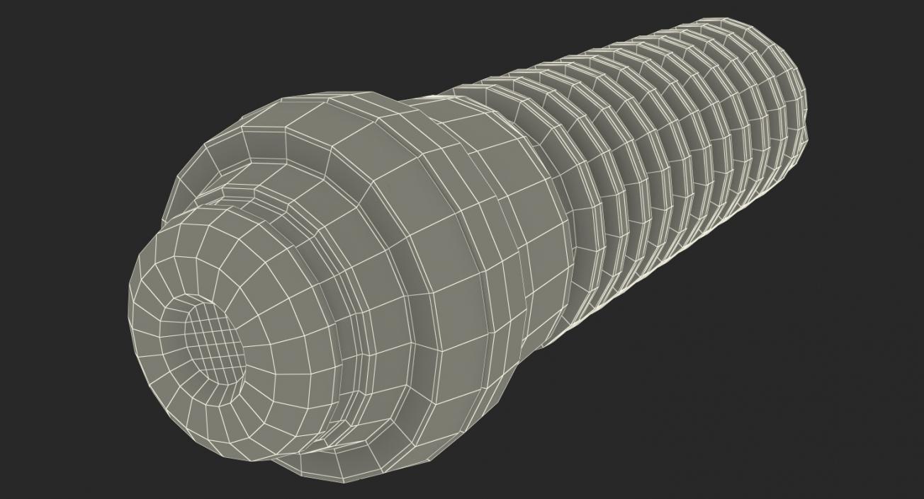 3D Dental Implant Screw and Abutment model