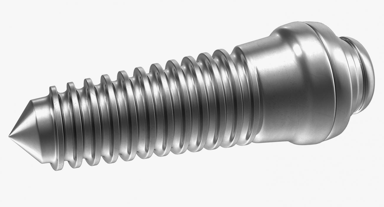 3D Dental Implant Screw and Abutment model