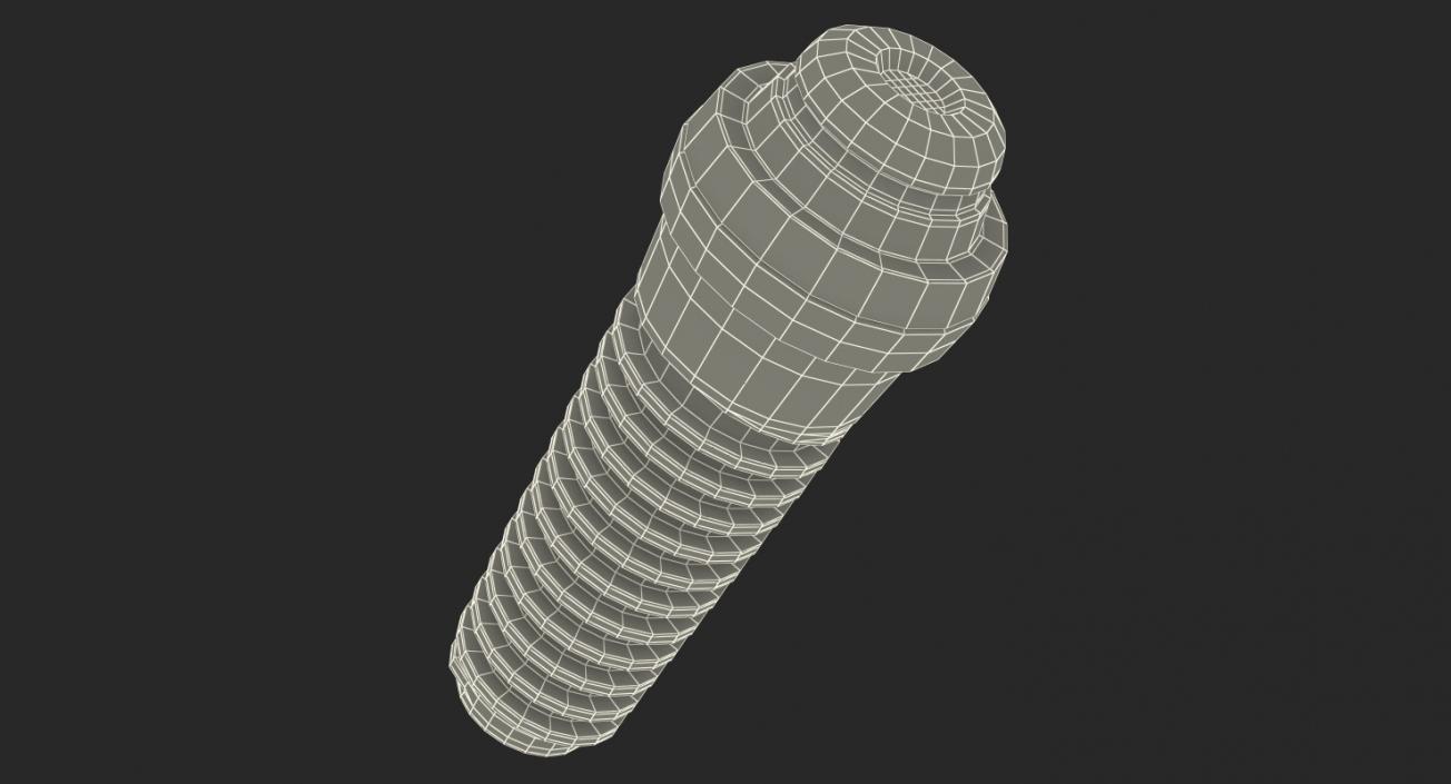 3D Dental Implant Screw and Abutment model